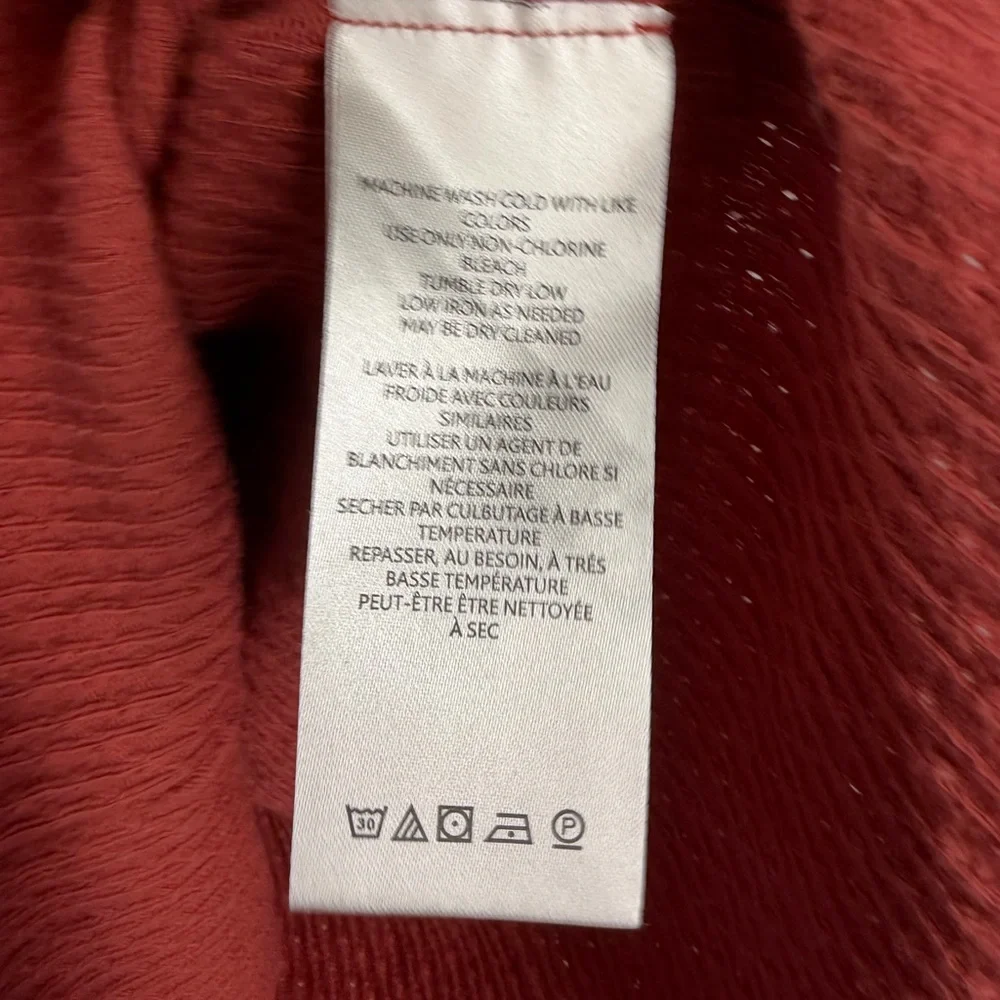 Free People Bennet Ruffles v Neck Slit Cuff Cute Long sleeve Thermal Top Small - Picture 9 of 11